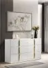 Coaster Fine Furniture 223093 Ines - 6-Drawer Bedroom Dresser Cabinet - White High Gloss
