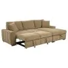 Coaster Fine Furniture 500348 Pastrana - Upholstered Sleeper Sectional Sofa RAF Chaise - Camel