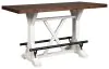 Ashley Furniture D546-13 Valebeck - Rectangular Dining Room Counter Table - White / Brown