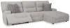 Ashley Furniture 93605S6 Ashley Furniture 93605S6 Acklen Place - 3-Piece Power Reclining Sectional With RAF Power Reclining Back Chaise - Pewter