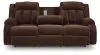 Ashley Furniture PC2140699 Free Wake - Reclining Power Sofa With Drop Down Table - Chocolate