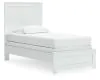 Ashley Furniture B139/31/35/153/183/91(2) Ashley Furniture B139/31/35/153/183/91(2) Bostwick Shoals - 6 Pc. - Dresser, Mirror, Twin Bed With Framed Footboard, 2 Nightstands - White