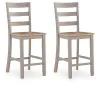 Ashley Furniture PCD403-124 Harperfeld - Barstool (Set of 2) - Natural / Gray