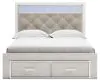 Ashley Furniture B2640B17 Altyra - Queen Panel Bed With Footboard Storage - White
