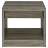 Coaster Fine Furniture 707727 Felix - 1-Drawer Engineered Wood Side End Table - Gray Driftwood