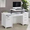 CoasterEssence 801573 Dylan - 4-Drawer Lift Top Office Desk - White High Gloss