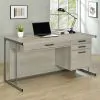 CoasterEssence 805881 Loomis - 4-Drawer Computer Desk - Whitewashed Gray