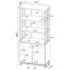 CoasterEveryday 882093 Millbrook - 2 Door Storage Bookshelf - Rustic Oak