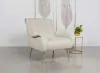 Coaster Fine Furniture 903043 Ricci - Upholstered Saddle Arm Accent Chair - Stone