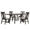 New Classic 40-4124-D4C Chestnut Ridge - 5 Piece Dining Room Set (Round 72