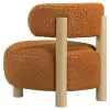 CoasterEveryday 903167 Zonie - Boucle Upholstered Barrel Back Accent Chair - Orange