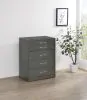 Coaster Fine Furniture 930210 Danbury - 3-Drawer Makeup Vanity & Stool Set - Gray High Gloss