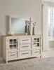 Benchcraft® B683/31/36/81/97/92(2) Benchcraft® B683/31/36/81/97/92(2) Shaybrock - 6 Pc. - Dresser, Mirror, Queen Panel Bed, 2 Nightstands - Antique White