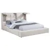 Coaster Fine Furniture 315948CRMKW Dreux - Upholstered California King Panel Platform Bed - Cream