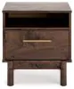 Ashley Furniture EB3660-291 Calverson - One Drawer Night Stand - Medium - Mocha