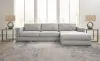 Ashley Furniture 57404S2 Ashley Furniture 57404S2 Amiata - 2-Piece Sectional With Raf Corner Chaise - Glacier