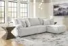 Ashley Furniture 92706S6 Ashley Furniture 92706S6 Top Tier - 3-Piece Reclining Sectional Sofa With Raf Press Back Chaise - Alloy