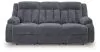 Ashley Furniture PC2140599 Observation - Reclining Power Sofa With Drop Down Table - Steel