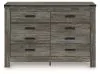 Ashley Furniture B4480-21 Frandern - Six Drawer Dresser - Gray