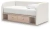 Ashley Furniture PCB1566B11 Arloster - Full Upholstered Day Bed With Storage - Tan / White