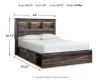 Ashley Furniture B211B18 Ashley Furniture B211B18 Drystan - Queen Bookcase Bed With 4 Side Drawers - Brown / Beige