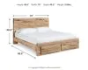 Ashley Furniture B1050B11 Ashley Furniture B1050B11 Hyanna - King Panel Bed With Footboard Storage - Tan