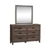Liberty Furniture 384-BR-DM Ridgecrest - Dresser & Mirror - Light Brown