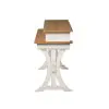 Liberty Furniture 652-OT7636 Farmhouse Reimagined - Console Bar Table - Antique White / Chestnut Tops