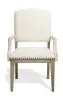 Riverside Furniture 59453 Myra - Upholstered Arm Dining Chair (Set of 2) - Natural