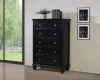 CoasterEssence 201325 Sandy Beach - 5-Drawer Bedroom Chest - Black