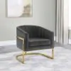 CoasterElevations 903039 Alamor - Upholstered Barrel Back Accent Chair - Dark Gray
