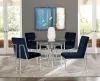 Coaster Fine Furniture 192561BG Starlight - Round Glass Top Metal Dining Table - Chrome