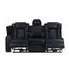 New Classic U1769V-L30P2-BLK Orion II - LAF Sofa With Power Headrest & Footrest - Black