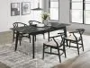 Coaster Fine Furniture 121251-S5 Crestmont - 5 Piece Extension Leaf Dining Table Set - Black