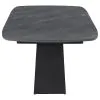Coaster Fine Furniture 123131 Potero - Faux Marble Extension Leaf Dining Table - Black