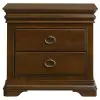 Coaster Fine Furniture 205302 Garland - 3-Drawer Nightstand Bedside Table - Brown Cherry