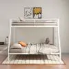Coaster Fine Furniture 460365WHT Alevera - Metal Twin Over Full Bunk Bed With Ladder - White
