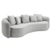 ACME LV07150 Barasa - Oversize Sofa With 5 Pillows - Gray