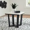 Ashley Furniture T770-2 Fostead - Square End Table - White / Espresso
