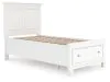 Ashley Furniture B680B24 Ashley Furniture B680B24 Fortman - Twin Panel Storage Bed - White
