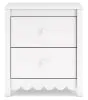 Ashley Furniture EB1810-292 Hallityn - Two Drawer Night Stand - White