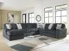 Ashley Furniture 98105S1 Ashley Furniture 98105S1 Midnight-Madness - 4-Piece Sectional With LAF Corner Chaise - Gunmetal