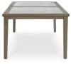 Ashley Furniture P701-625 Rainier Ranch - Rectangle Dining Table With Umbrella Option - Brown / Beige