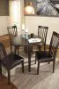 Ashley Furniture D310/15/01(4) Ashley Furniture D310/15/01(4) Hammis - 5 Pc. - Drop Leaf Table, 4 Upholstered Side Chairs - Dark Brown