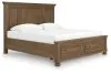 Ashley Furniture PCB779B12 Ashley Furniture PCB779B12 Feddinger - King Panel Storage Bed - Medium Brown