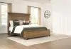 Ashley Furniture PCB782B9 Ashley Furniture PCB782B9 Karallin - California King Panel Storage Bed - Medium Brown