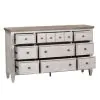 Liberty Furniture 824-BR31 Heartland - 9 Drawer Dresser - Antique White / Tobacco Tops