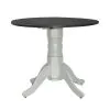 Liberty Furniture 182-CD-DLT Brook Bay - Drop Leaf Table - Textured White / Carbon Gray