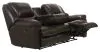 Jackson Furniture Industries 49145-1284/29-3084/29 Transformer II - Ultimate Sofa With 3 Recliners & Drop Down Table - Chocolate Top Grain Italian Leather Match
