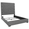 CoasterEssence 300621KW Camille - Upholstered California King Panel Bed - Gray